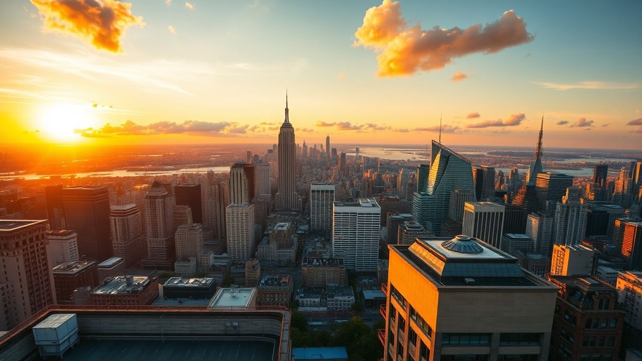 Sleepless Rooftop Skyline Clouds Panorama