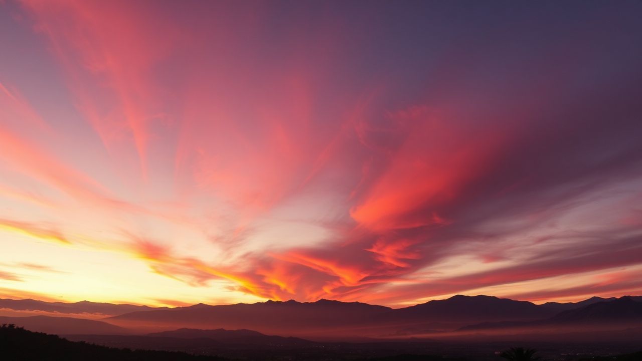 Sublime Fire Sky Orange at Sunset