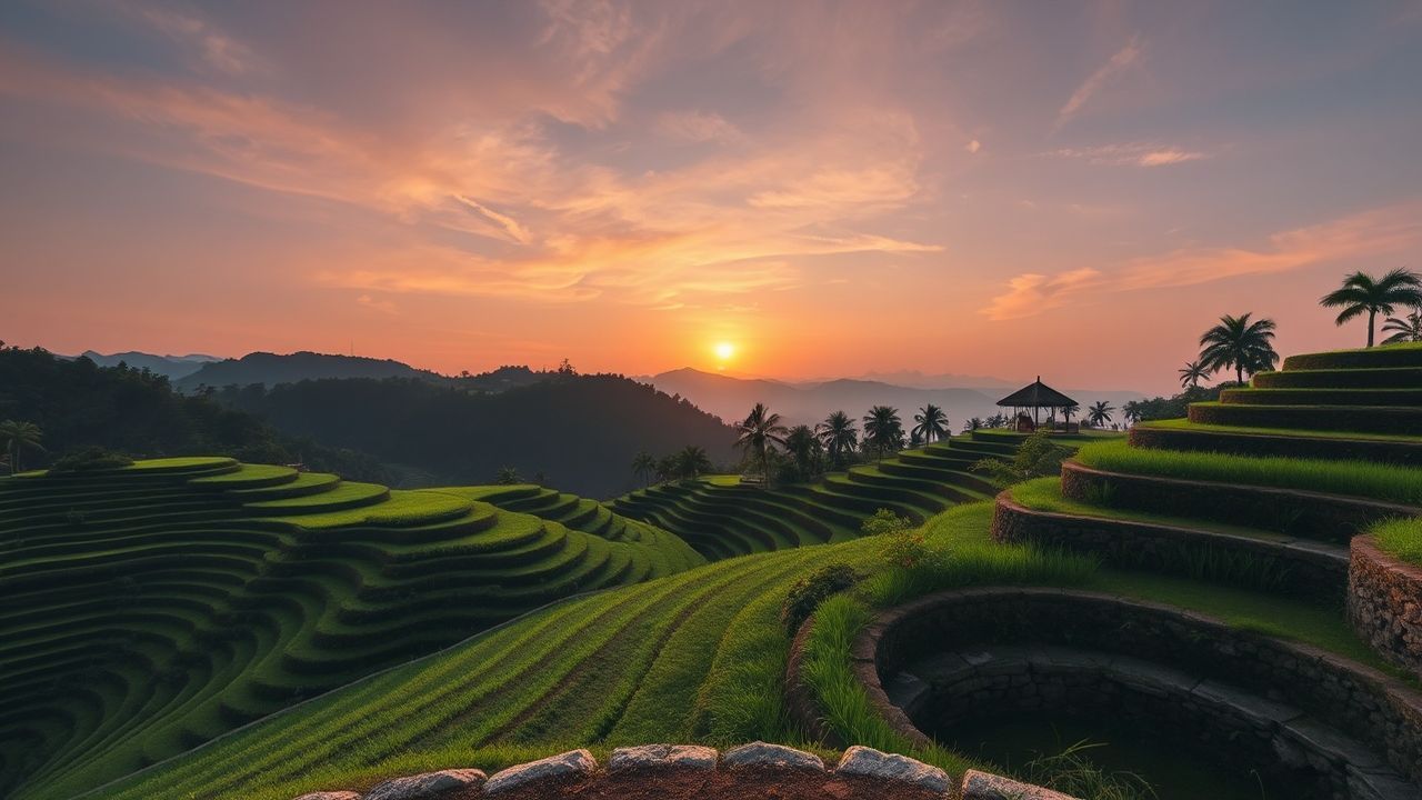 Glorious Bali Rice Terraces Reflections