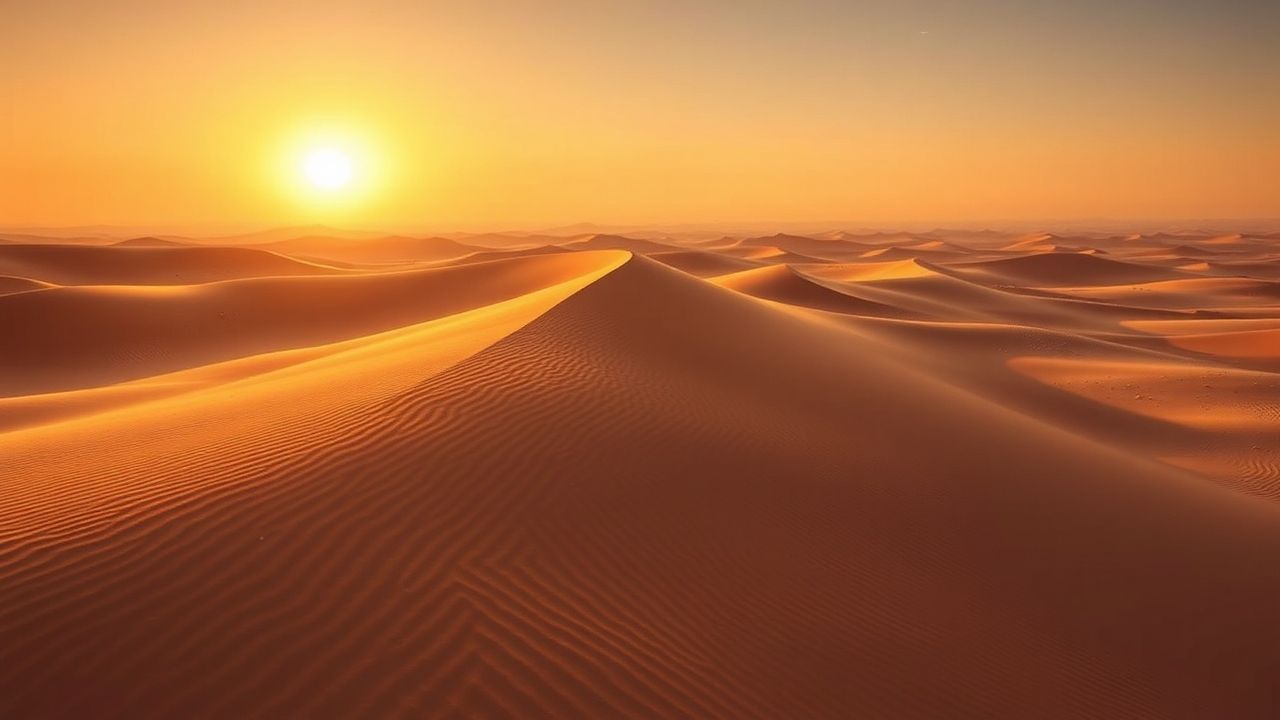 Enchanted Sahara Dunes Ripples in Golden Light