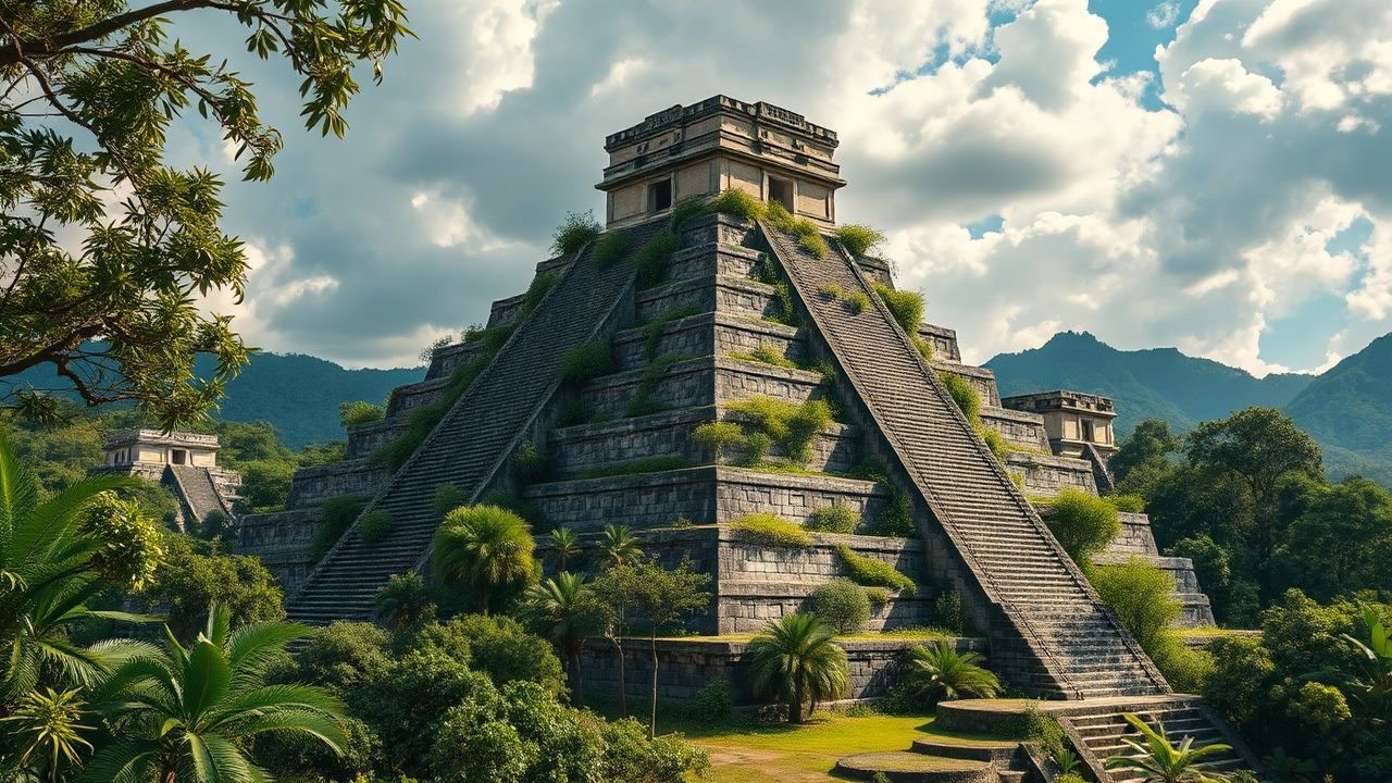 Arcane Mayan Pyramid Jungle Ruins