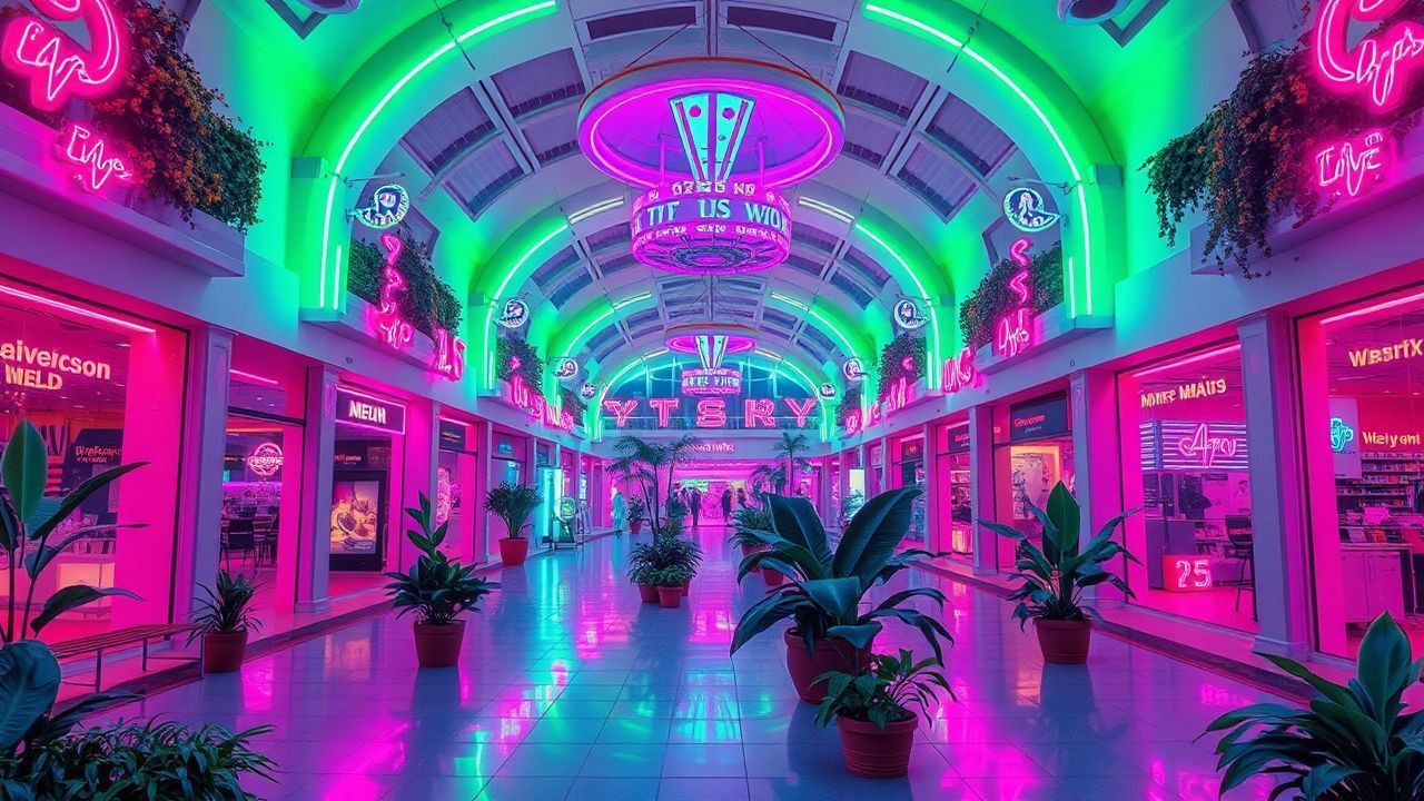 Sublime Empty Mall 90s Neon Dreams