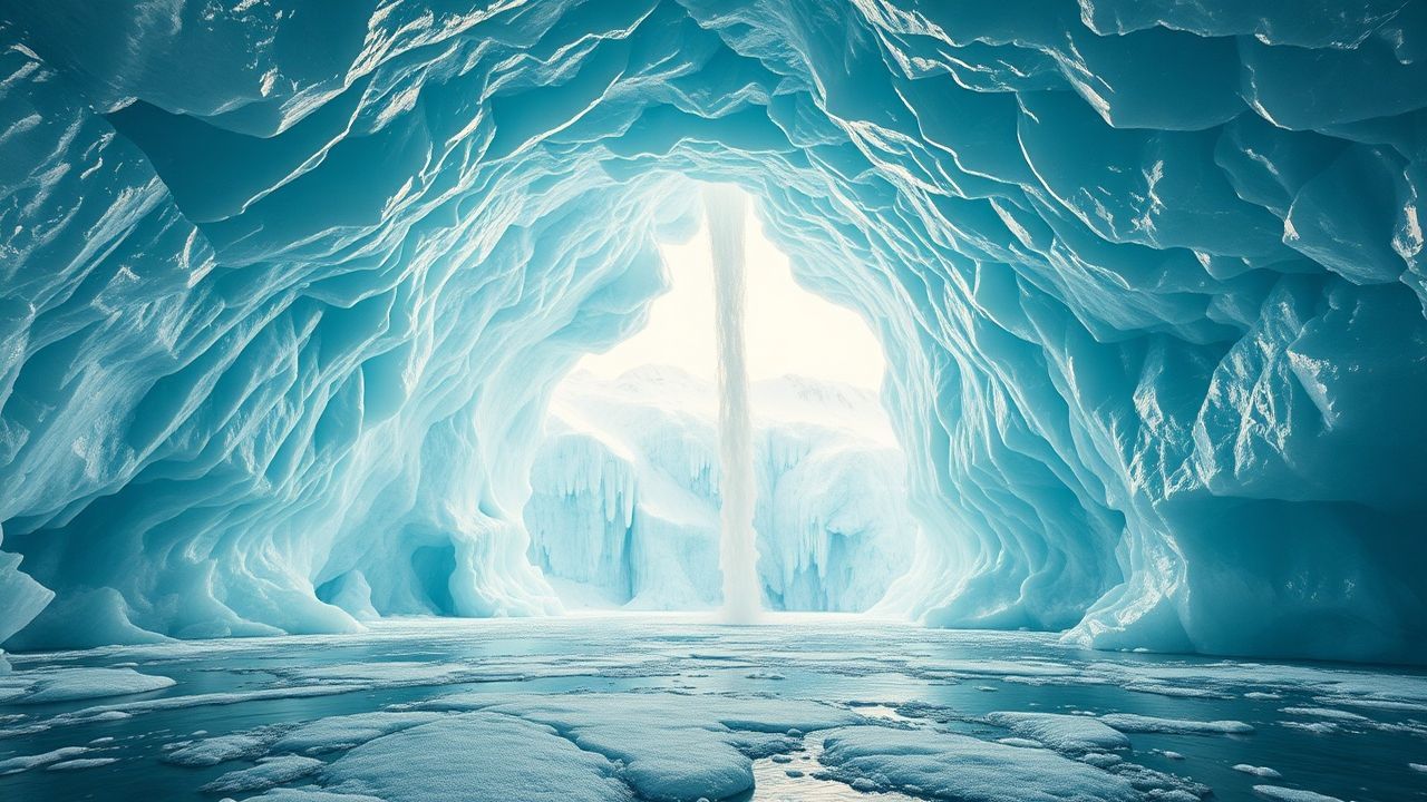 Cosmic Ice Cave Interior Crystal