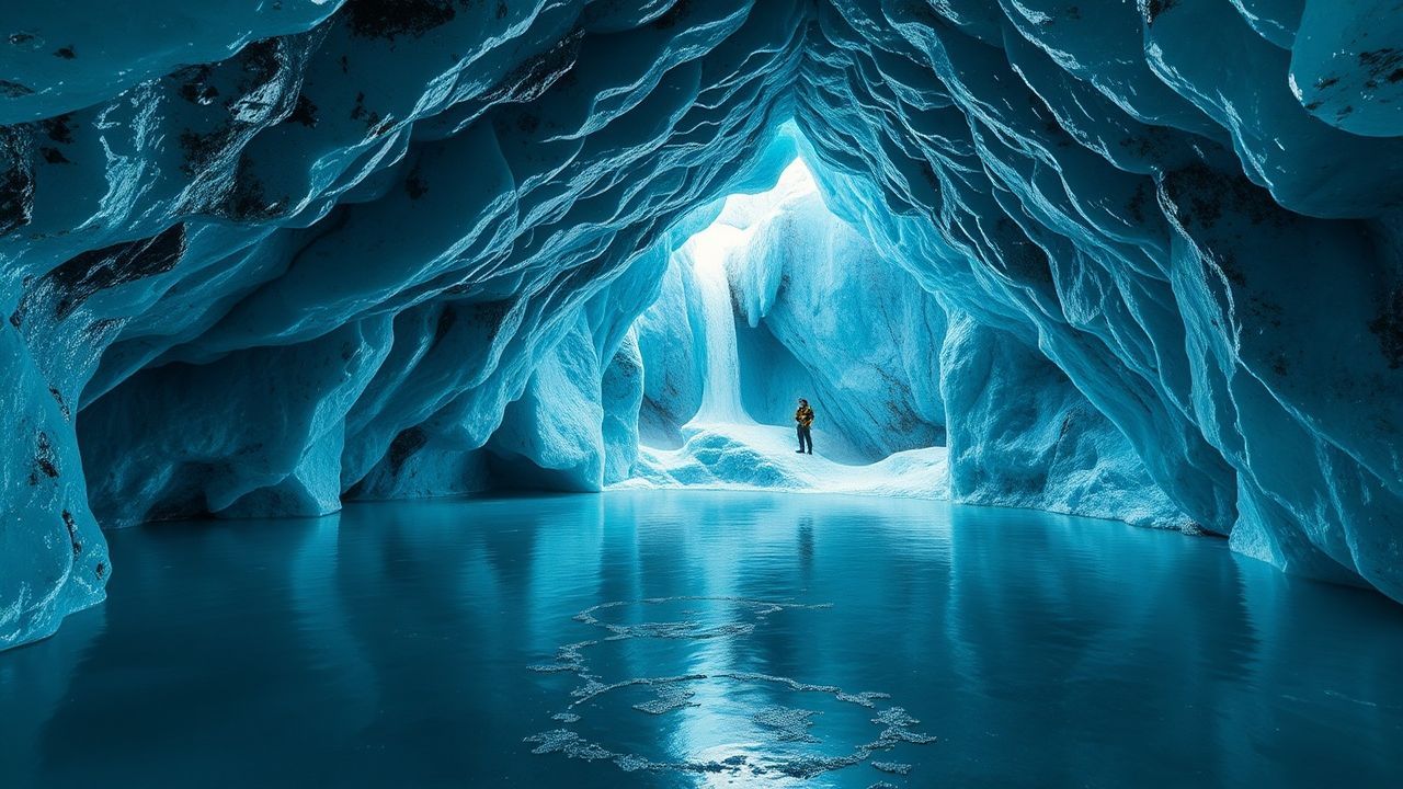 Enchanted Ice Cave Interior Crystal