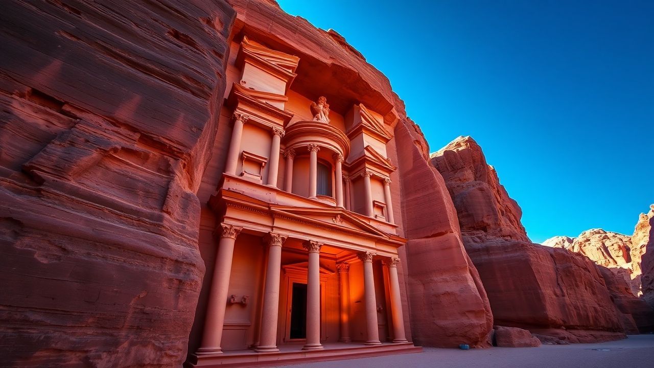 Phenomenal Petra Treasury Carved Ruins