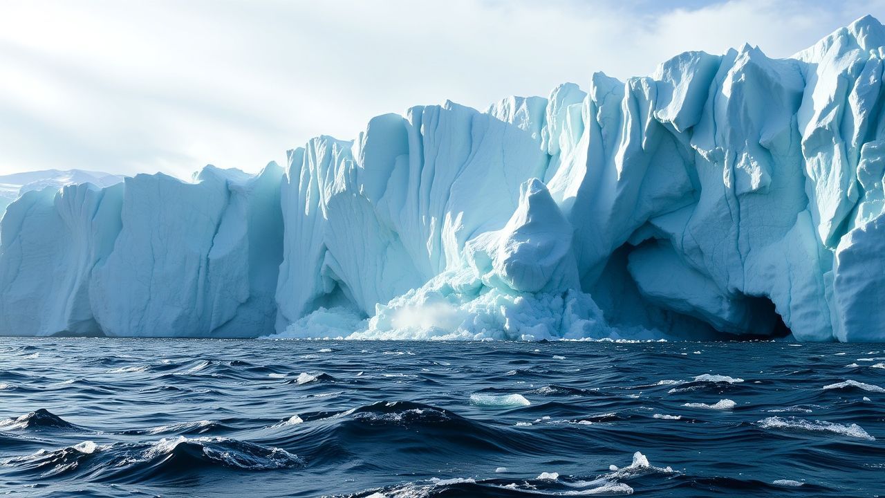 Breathtaking Glacier Calving Ice Drama