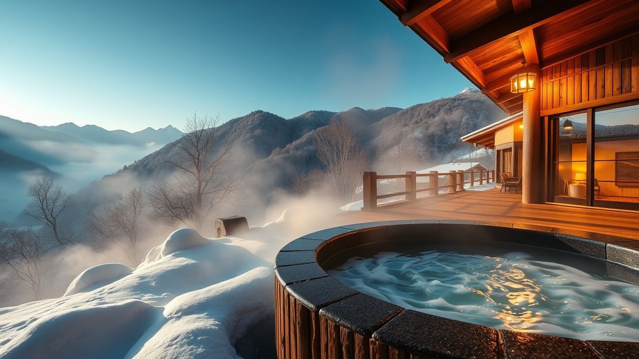 Majestic Onsen Hot Outdoor in Spring