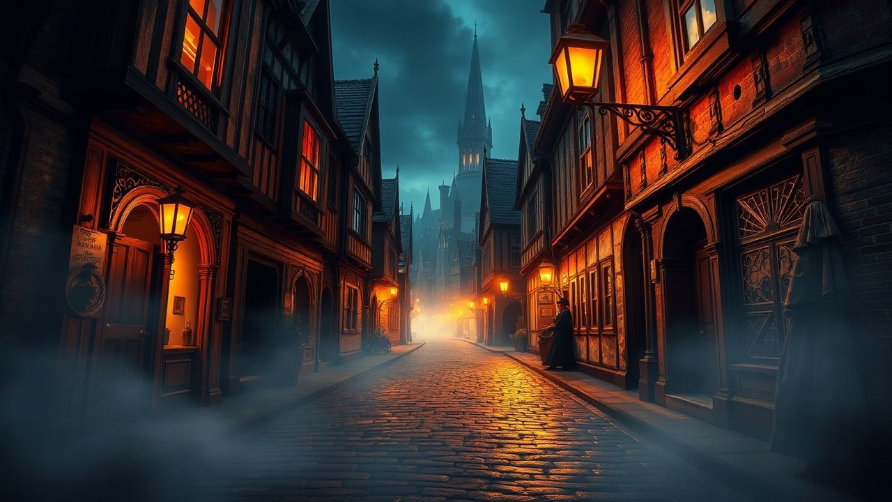 Mysterious Plague Doctor Medieval in the Mist