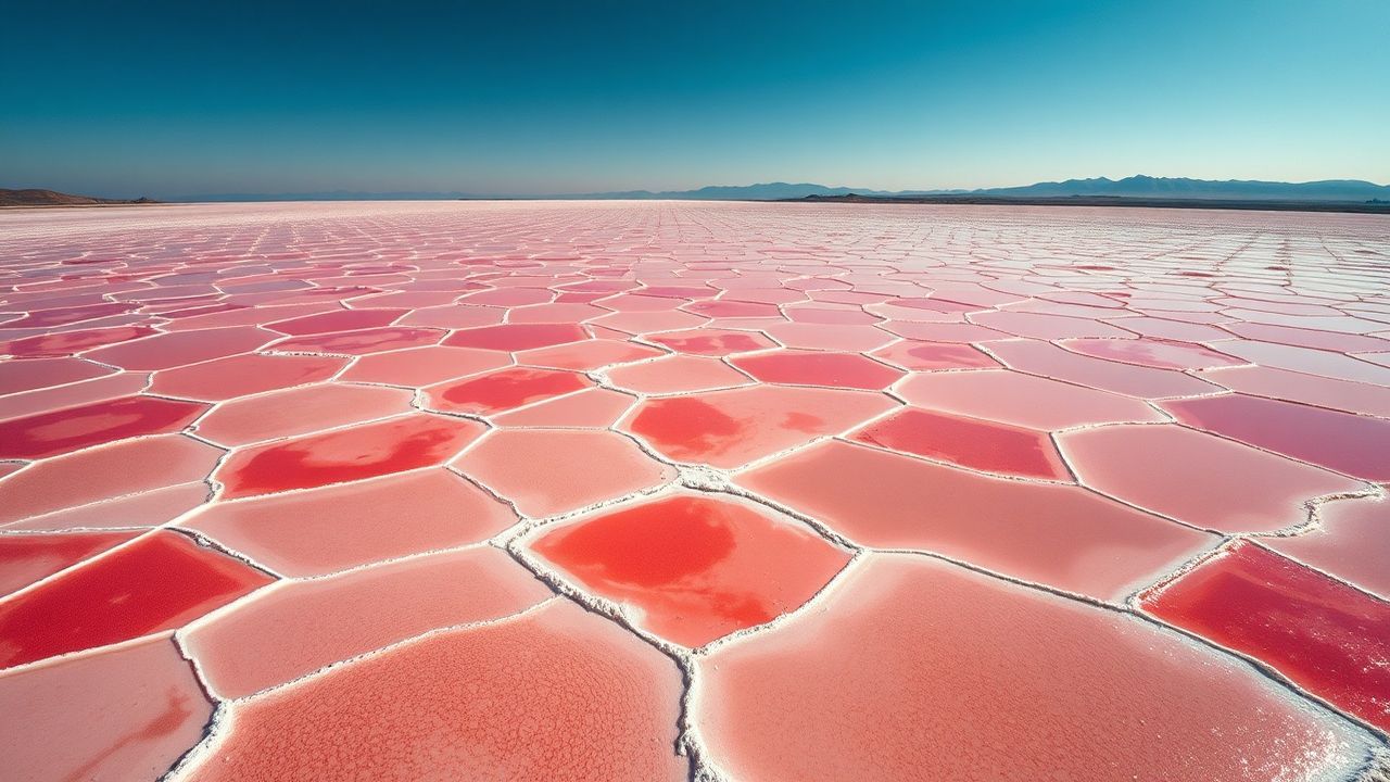 Sublime Salt Ponds Pink from Above