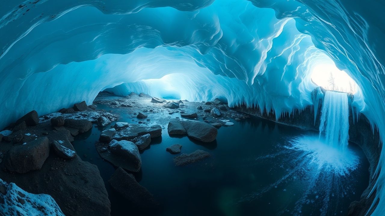 Phenomenal Ice Cave Interior Crystal