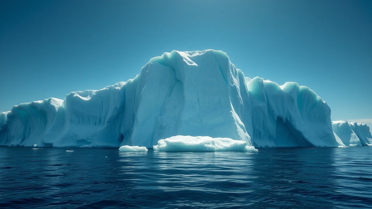 Majestic Iceberg Sculpture Floating