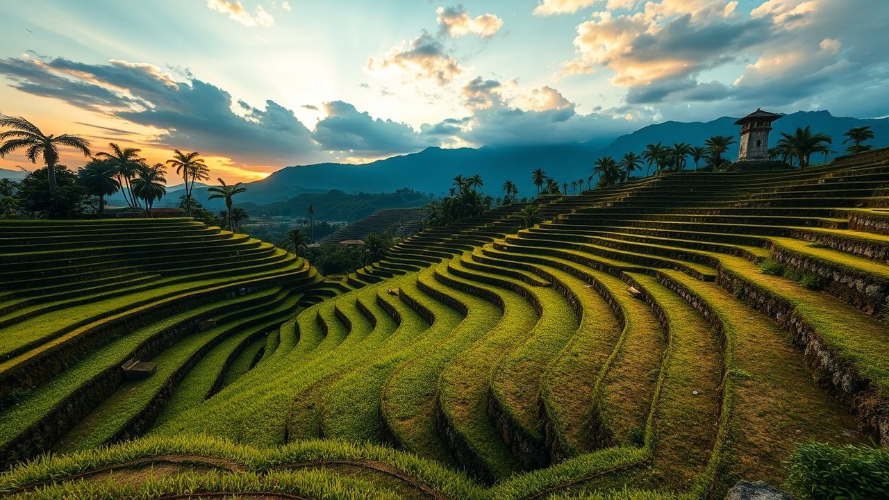 Dazzling Bali Rice Terraces Reflections