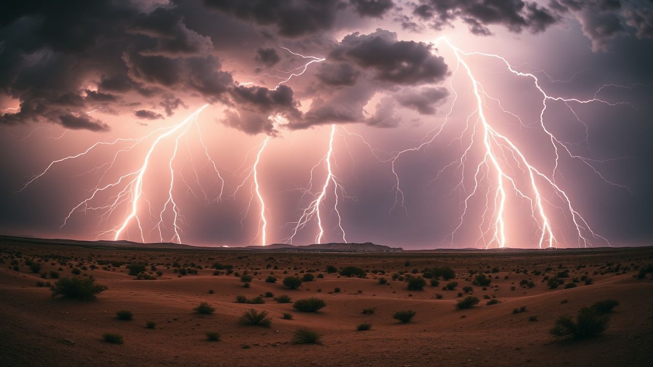 Ethereal Lightning Multiple Bolts Storm