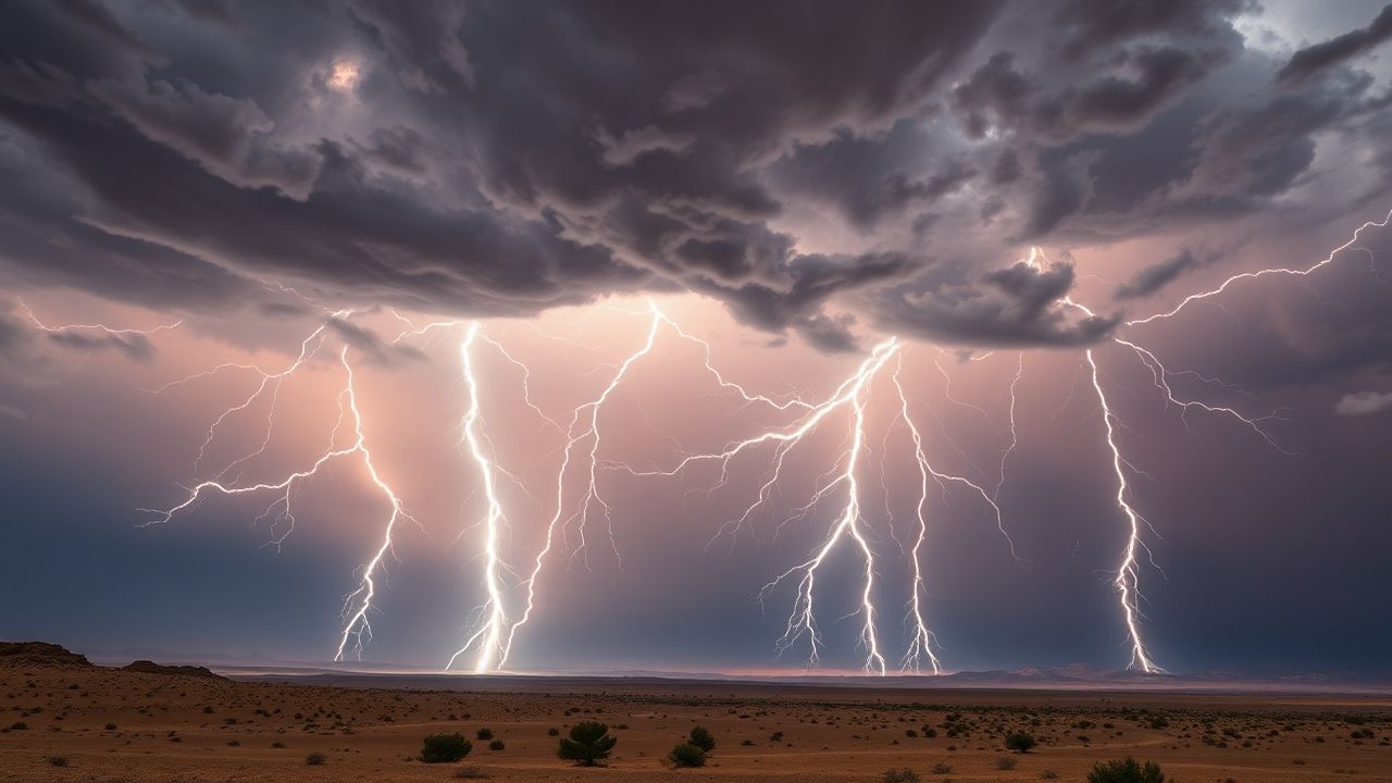 Dazzling Lightning Multiple Bolts Storm