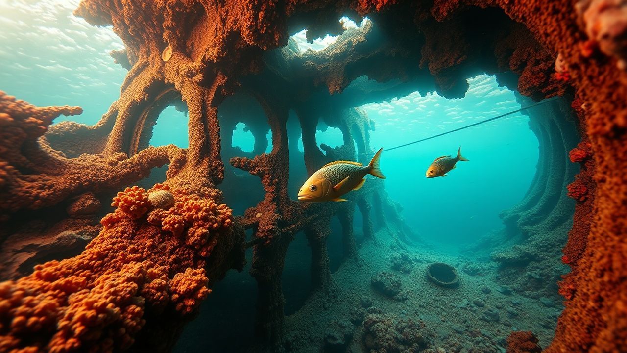 Enchanting Shipwreck Coral Encrusted