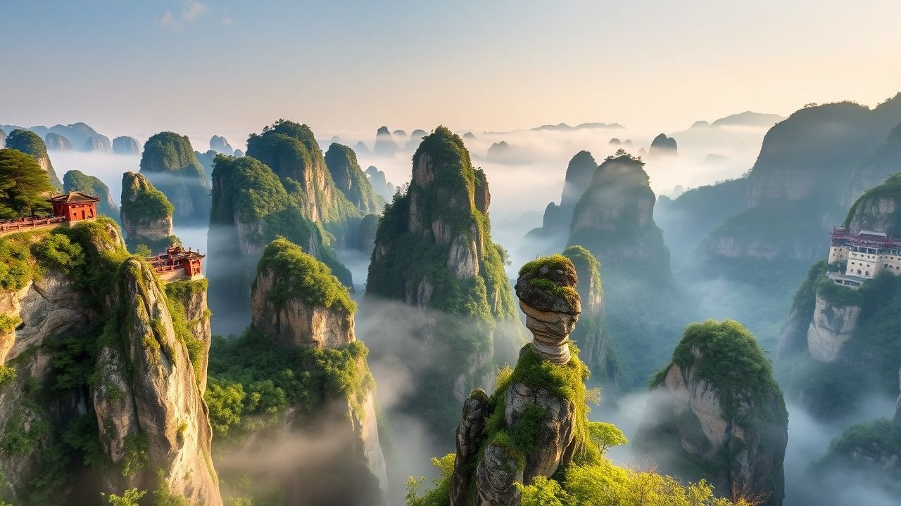 Enchanting China Zhangjiajie Avatar in the Mist