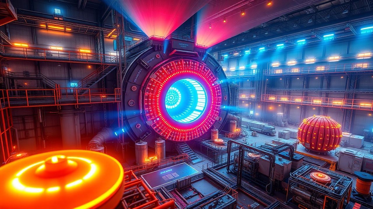 Extraordinary Fusion Reactor Core Glow