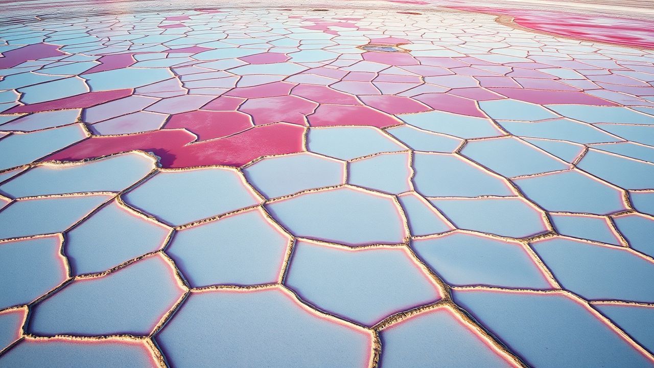 Arcane Salt Ponds Pink from Above