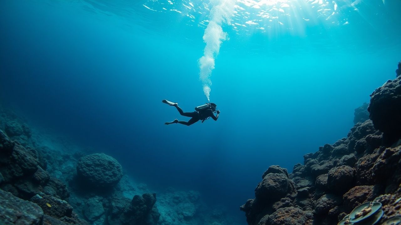 Breathtaking Freediver Blue Abyss Serenity