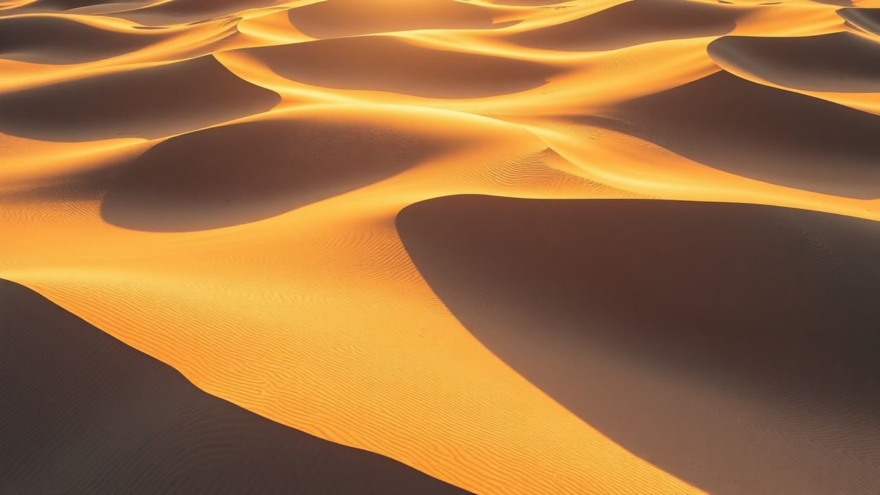 Alluring Sand Dunes Shadows from Above