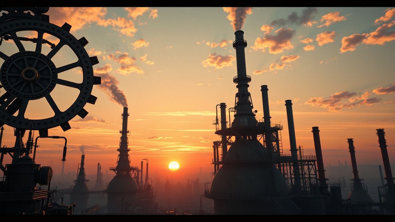 Legendary Steampunk City Brass at Sunset