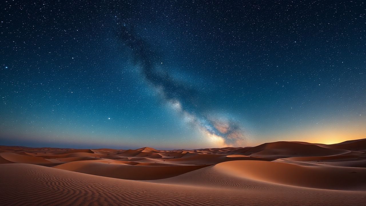 Delicate Desert Milky Way by Night