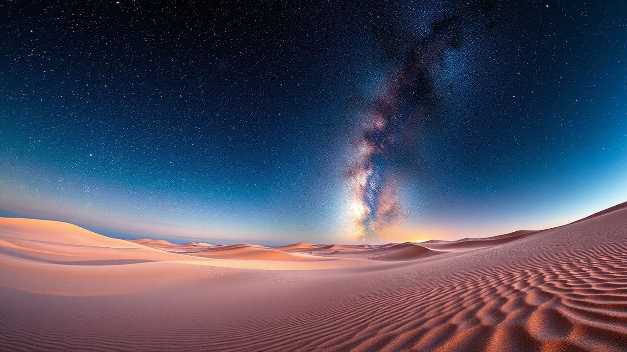 Mystical Desert Milky Way by Night