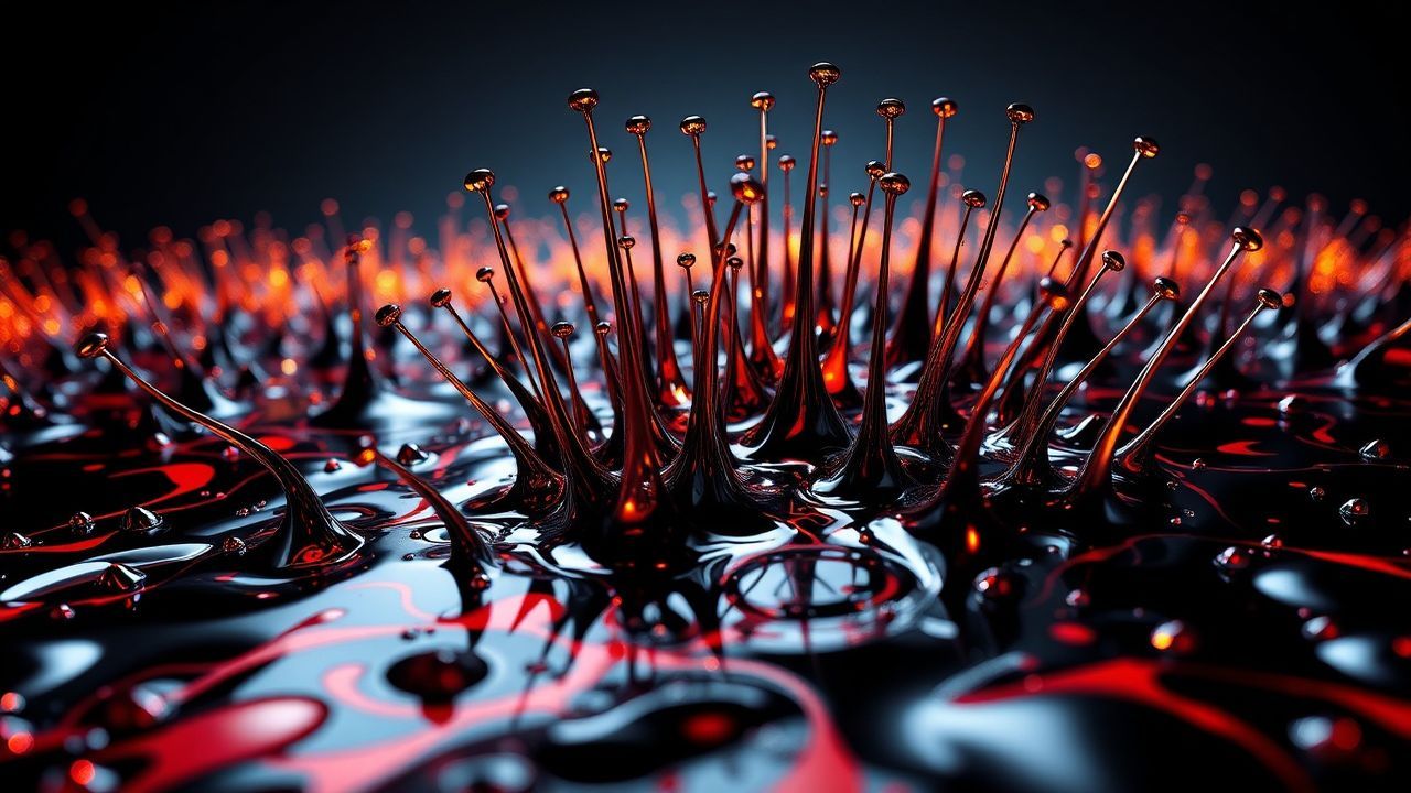Mystical Ferrofluid Spikes Glossy