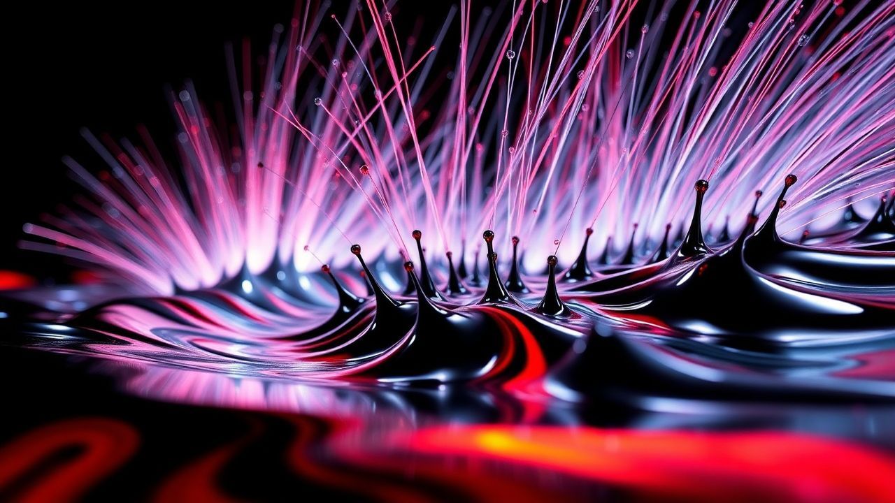 Dynamic Ferrofluid Spikes Glossy