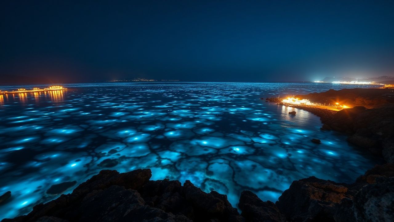 Pristine Bioluminescent Bay Blue Glow