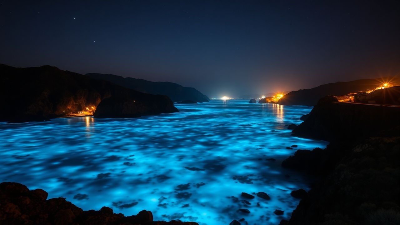 Breathtaking Bioluminescent Bay Blue Glow
