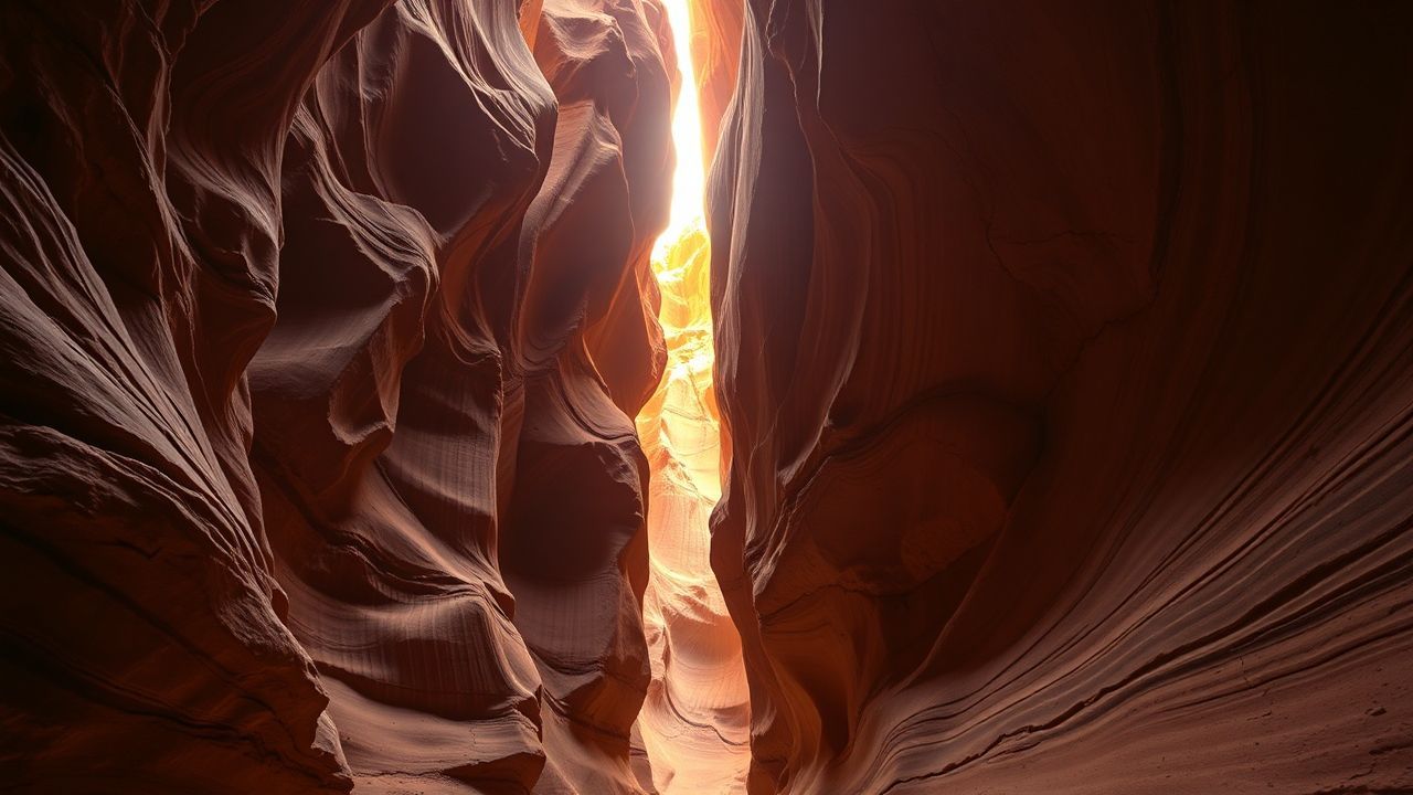 Mesmerizing Slot Canyon Narrow Glow