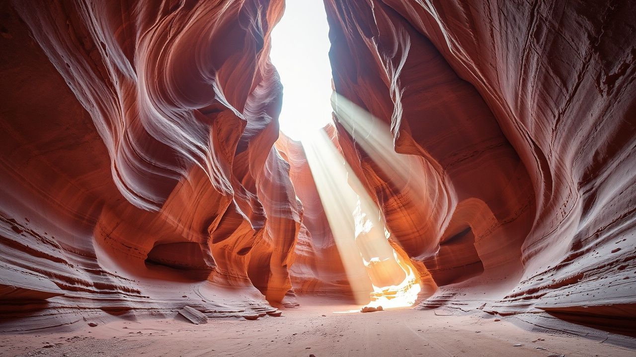 Dazzling Slot Canyon Narrow Glow