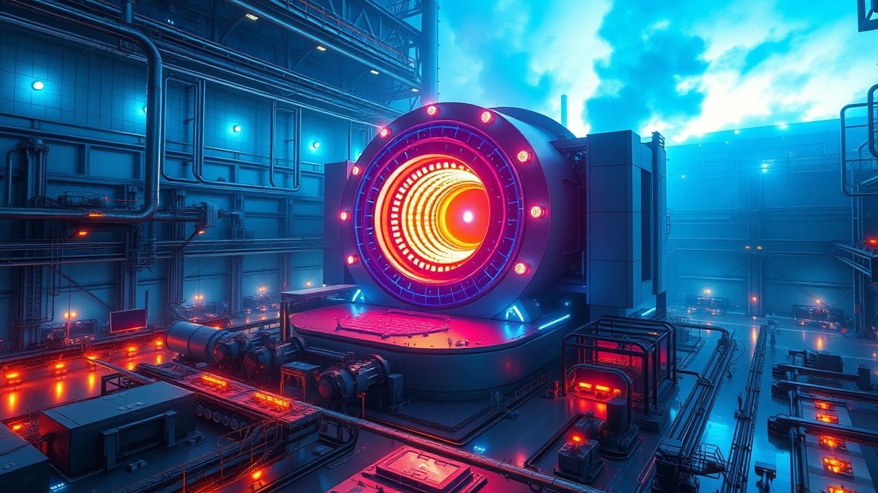 Luminous Fusion Reactor Core Glow