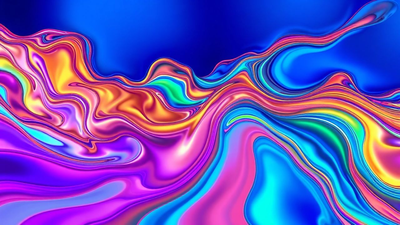 Dynamic Fluid Simulation Metallic