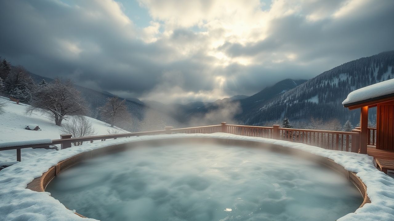 Magnificent Onsen Hot Outdoor in Spring