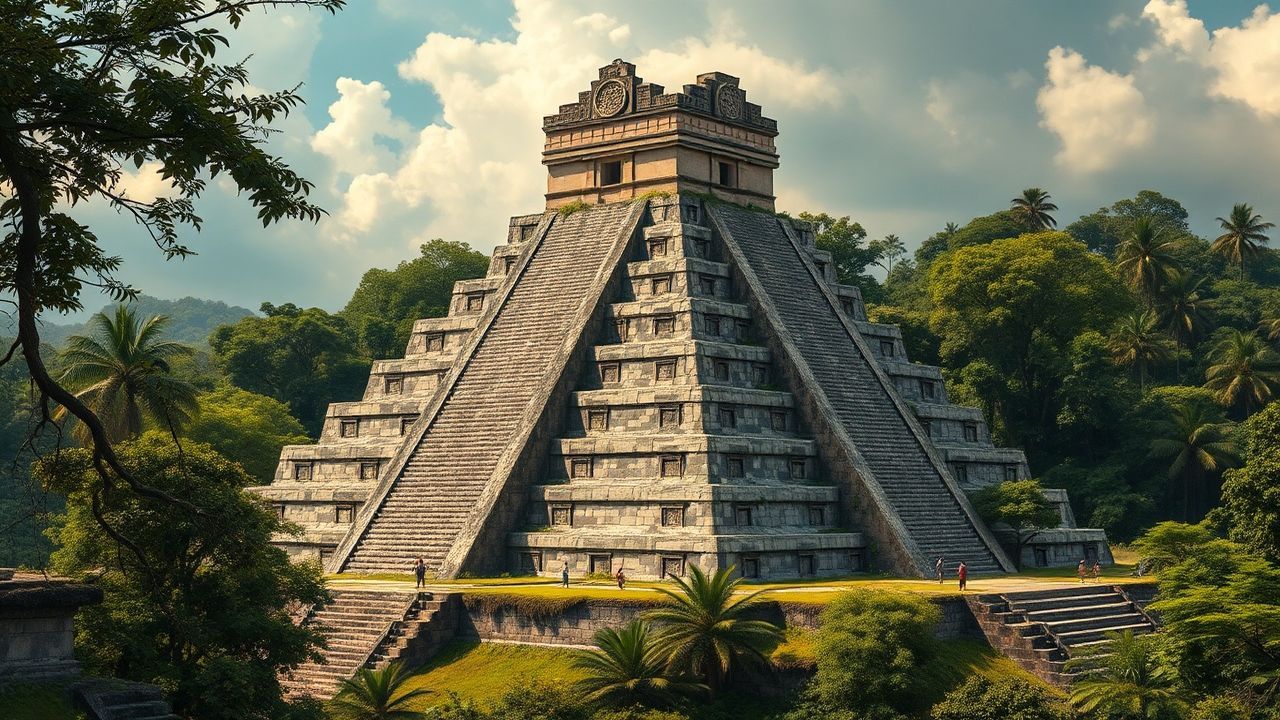 Ethereal Mayan Pyramid Jungle Ruins