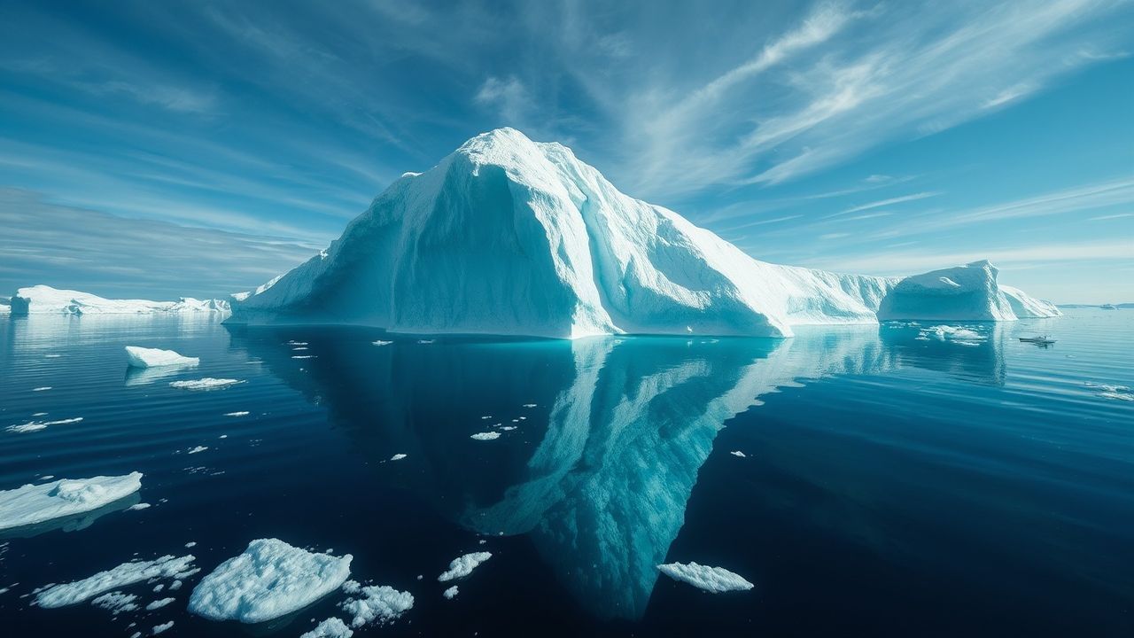 Magnificent Iceberg Sculpture Floating