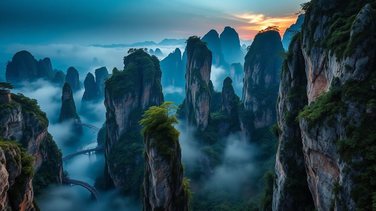 Spectacular China Zhangjiajie Avatar in the Mist