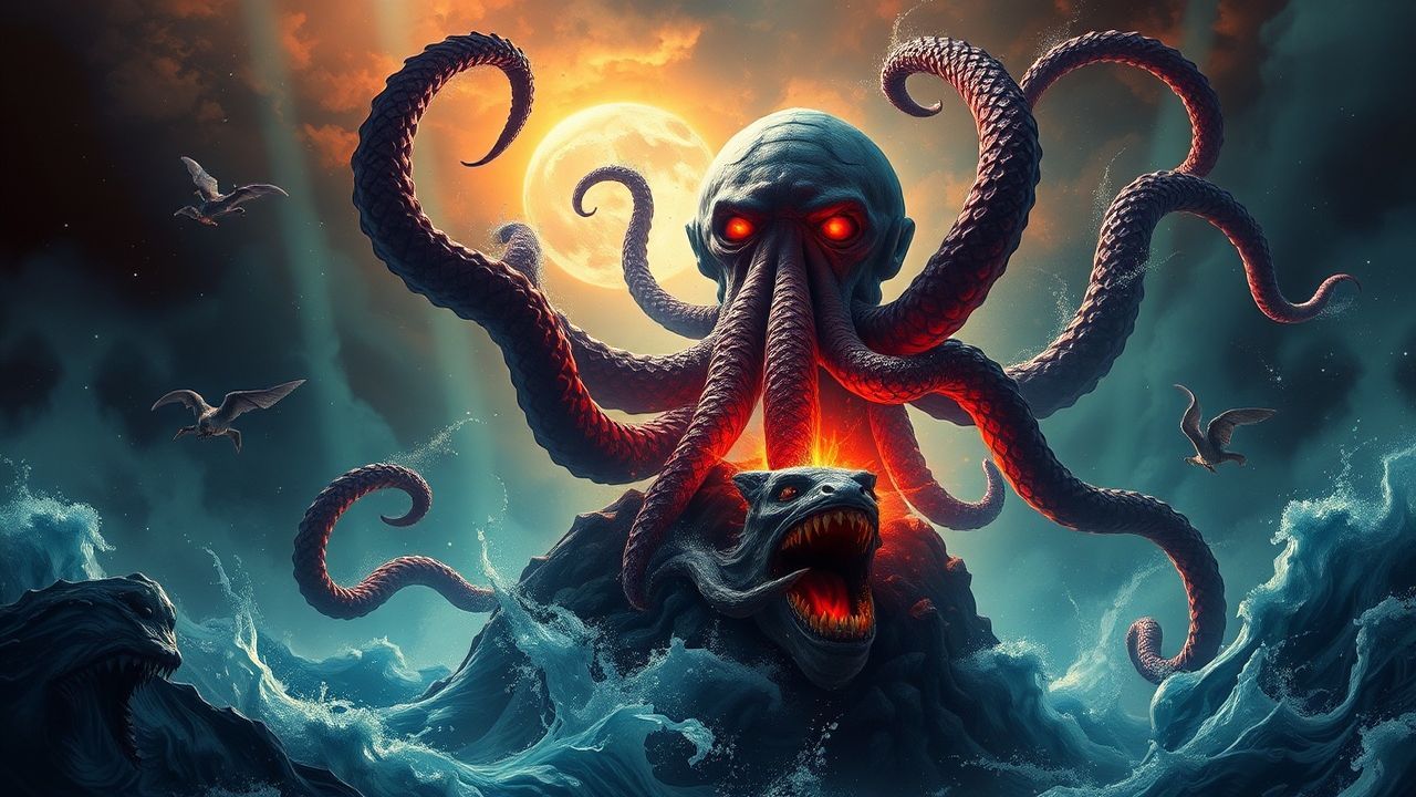 Sublime Cthulhu Rising Tentacles Storm