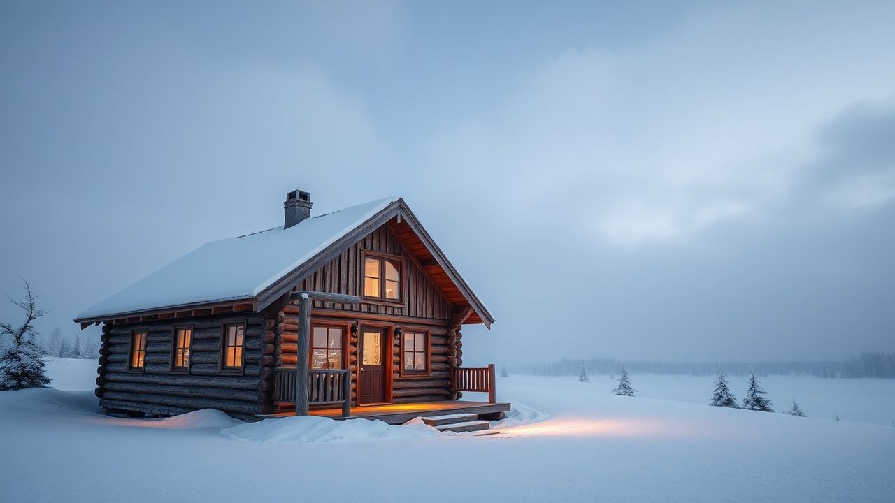 Awe-Inspiring Nordic Cabin Isolation in Winter