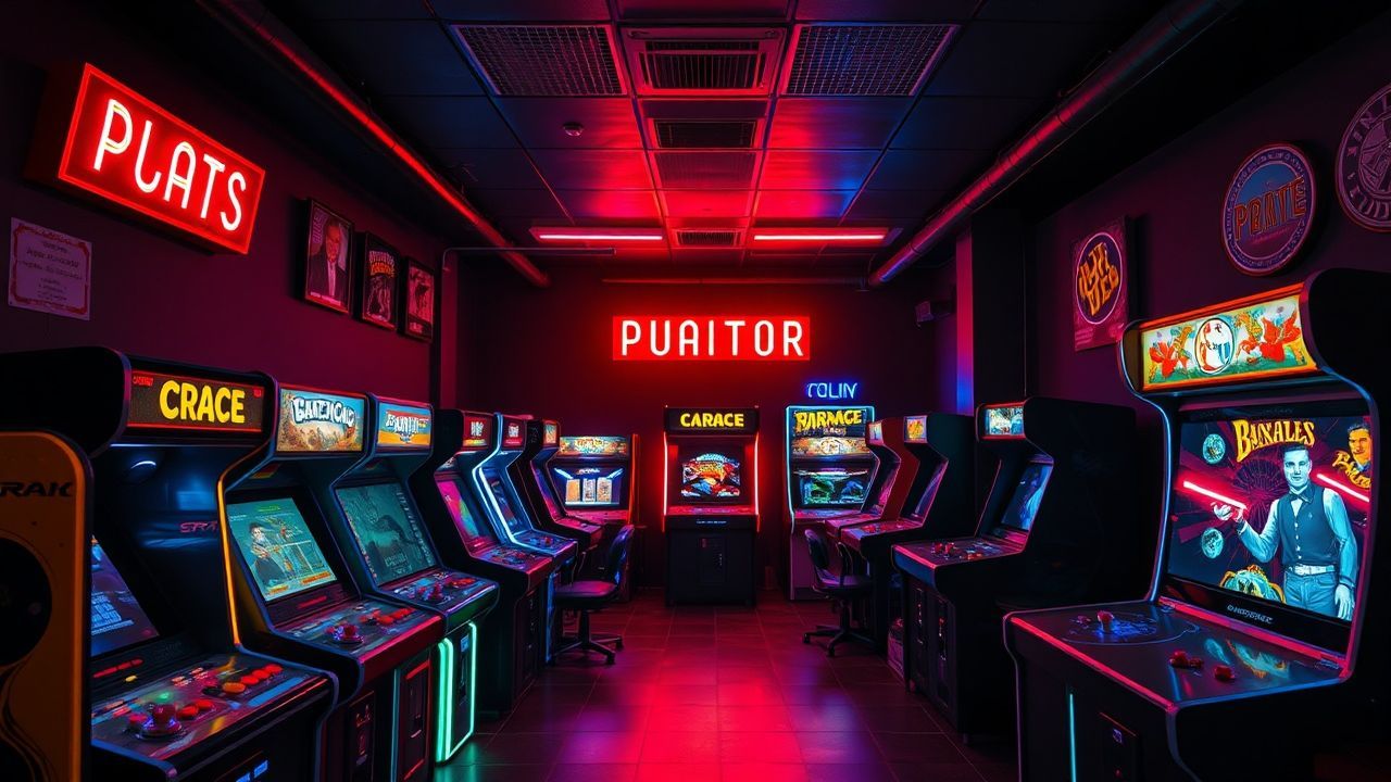 Splendid Arcade Cabinet Glow Neon Dreams