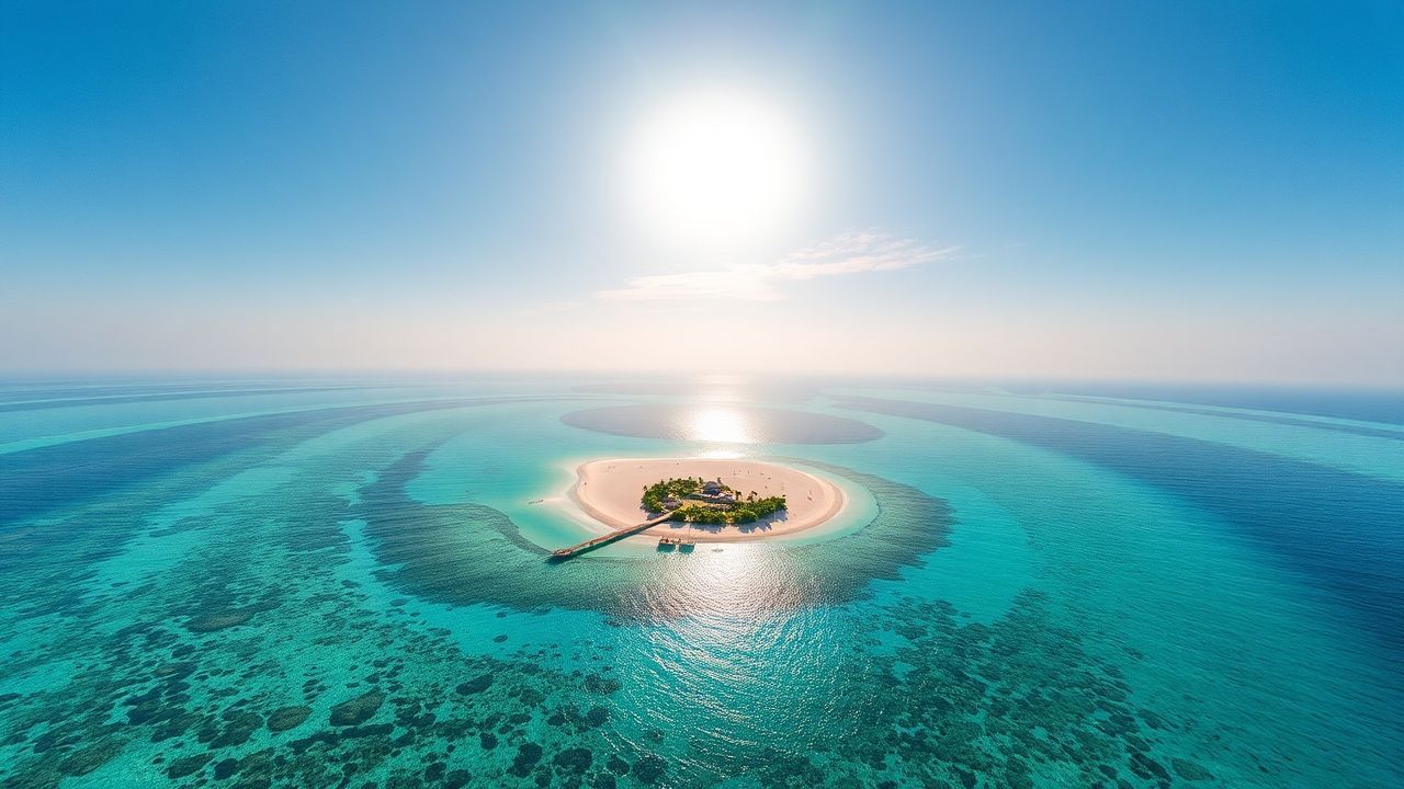 Glorious Maldives Sandbar Island from Above