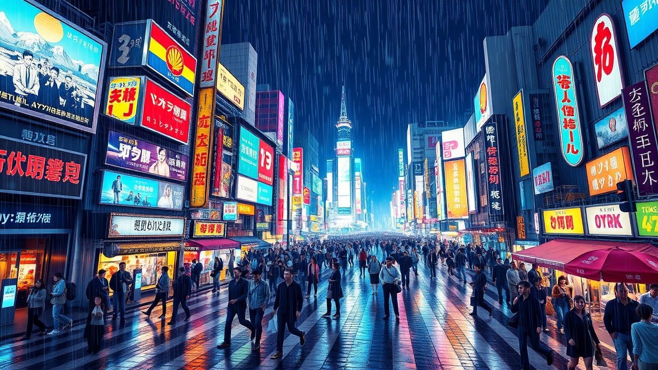 Spectacular Tokyo Shibuya Future Neon Dreams