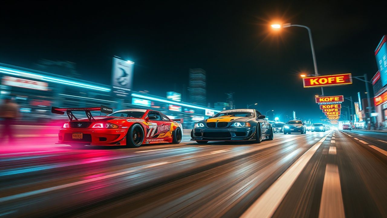 Golden Street Race Modified Neon Dreams