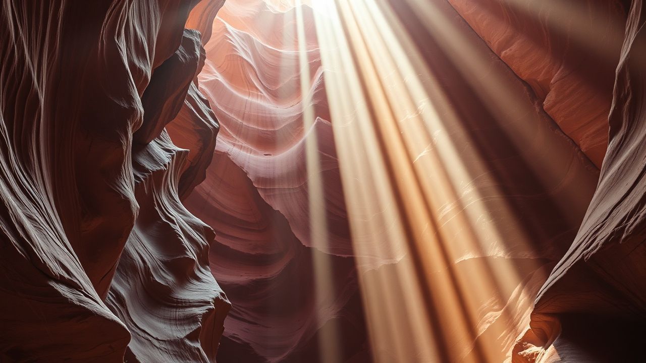 Ornate Slot Canyon Narrow Glow