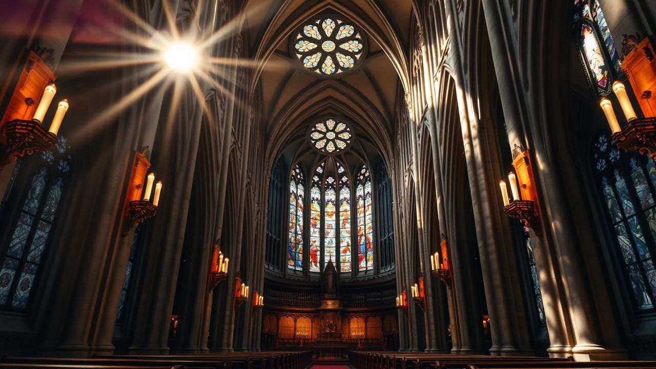 Golden Gothic Cathedral Candlelight Drama