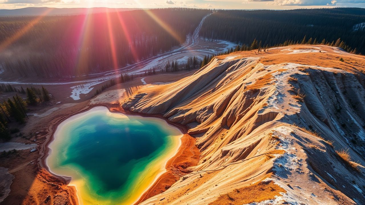 Splendid Yellowstone Grand Prismatic in Spring