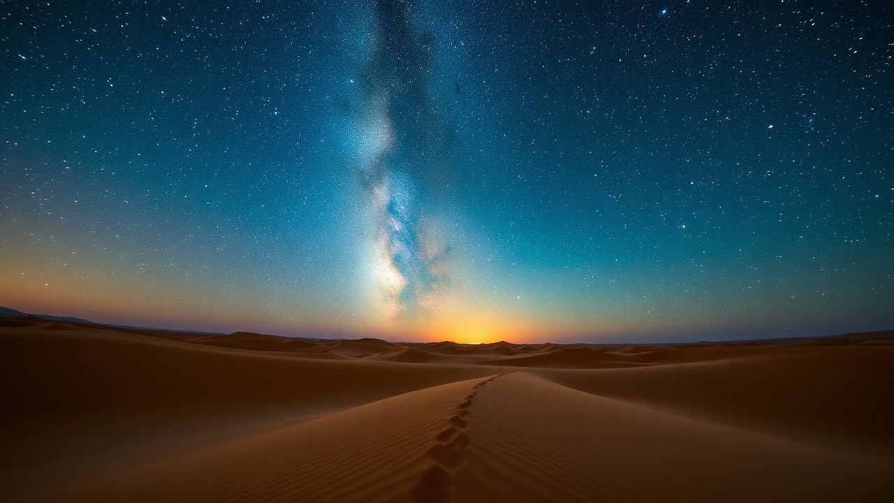 Fierce Desert Milky Way by Night