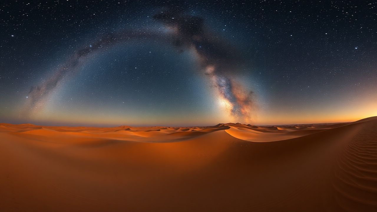Cosmic Desert Milky Way by Night